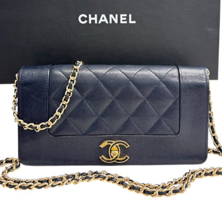 CHANEL Black Goatskin Mademoiselle Full Flap Gusseted Wallet Chanel