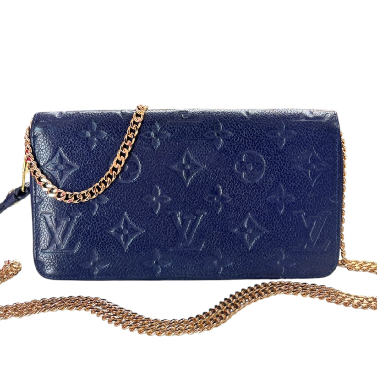 LOUIS VUITTON Iris Empreinte Leather Zip Wallet with Chain Louis Vuitton