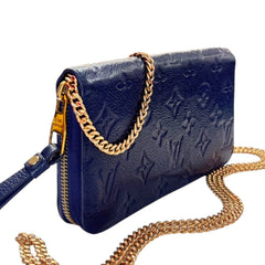LOUIS VUITTON Iris Empreinte Leather Zip Wallet with Chain Louis Vuitton