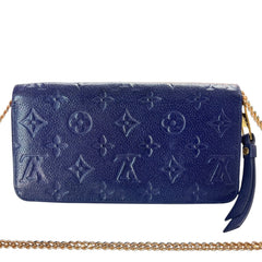 LOUIS VUITTON Iris Empreinte Leather Zip Wallet with Chain Louis Vuitton