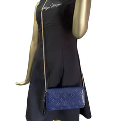 LOUIS VUITTON Iris Empreinte Leather Zip Wallet with Chain Louis Vuitton