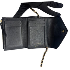 LOUIS VUITTON Leather Giant Empreinte Monogram Compact Wallet with Chain Louis Vuitton