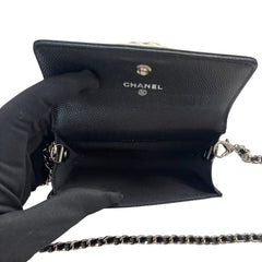 CHANEL Black Caviar Boy Card Case Chanel