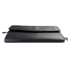 LOUIS VUITTON Black Epi Leather Sarah Wallet with Chain Louis Vuitton