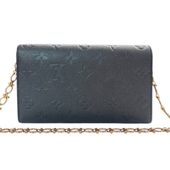 LOUIS VUITTON Black Empreinte Leather Metis Wallet with Chain Louis Vuitton