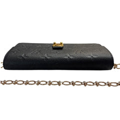 LOUIS VUITTON Black Empreinte Leather Metis Wallet with Chain Louis Vuitton