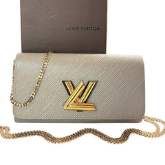 LOUIS VUITTON Taupe Epi Leather Twist Wallet Louis Vuitton