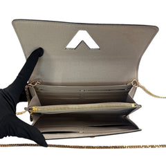 LOUIS VUITTON Taupe Epi Leather Twist Wallet Louis Vuitton