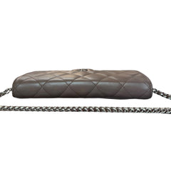 CHANEL Taupe Lambskin Classic Flap Trifold Wallet SHW Chanel
