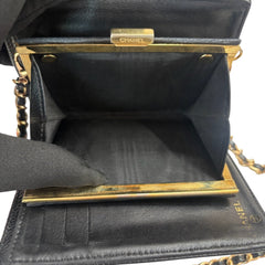CHANEL Black Caviar Leather Timeless Compact Wallet Chanel