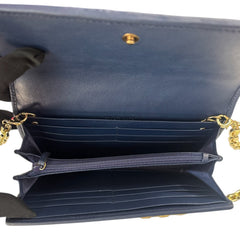 GUCCI Flora Horsebit Canvas Wallet with Crossbody Chain Gucci
