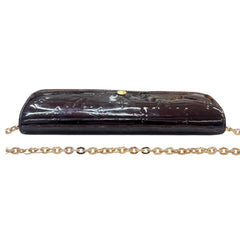 LOUIS VUITTON Aubergine Vernis Sarah Wallet with Chain Louis Vuitton