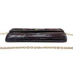 LOUIS VUITTON Aubergine Vernis Sarah Wallet with Chain Louis Vuitton