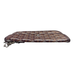 GOYARD Bordeaux Goyardine Pouch with added Silver Wrist Chain Goyard