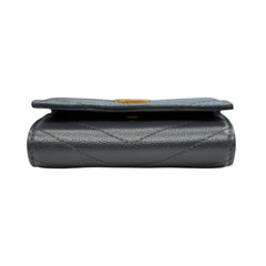 SAINT LAURENT Black Leather YSL 6 Key Holder & Card Case Saint Laurent
