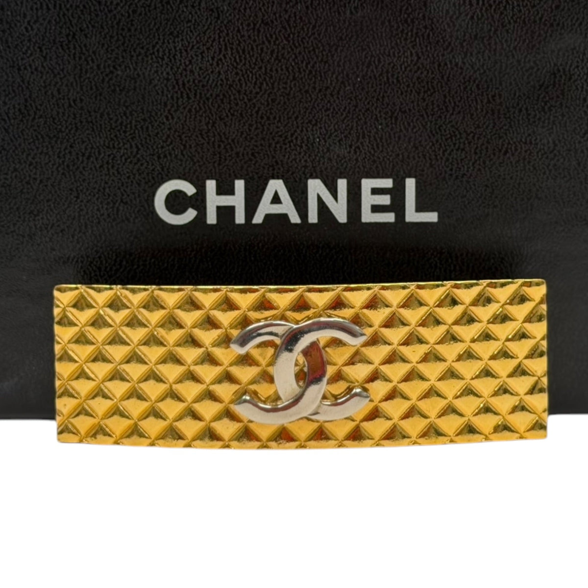 CHANEL Vintage Gold Barrette Hairclip Chanel