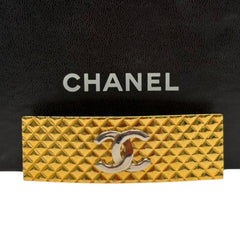 CHANEL Vintage Gold Barrette Hairclip Chanel