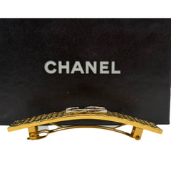 CHANEL Vintage Gold Barrette Hairclip Chanel