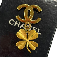 CHANEL 1986 Classic Flap Matelassé Bag and CC Coin Gold Plated Brooch Pendant Chanel