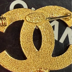CHANEL 1986 Classic Flap Matelassé Bag and CC Coin Gold Plated Brooch Pendant Chanel