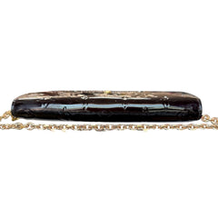 LOUIS VUITTON Aubergine Vernis Sarah Wallet with Chain/Bag Charm Louis Vuitton