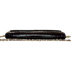 LOUIS VUITTON Aubergine Vernis Sarah Wallet with Chain/Bag Charm Louis Vuitton