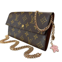 LOUIS VUITTON Monogram Sarah Wallet with Chain/Charm Louis Vuitton
