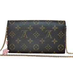 LOUIS VUITTON Monogram Sarah Wallet with Chain/Charm Louis Vuitton