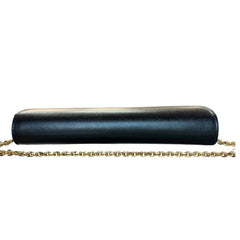 FENDI Black Grained Calfskin Leather Continental Wallet Fendi