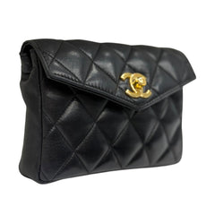 CHANEL Black Lambskin Belt Bag Chanel