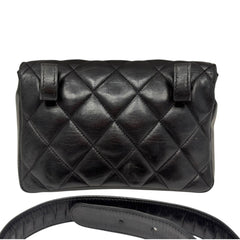 CHANEL Black Lambskin Belt Bag Chanel