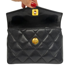 CHANEL Black Lambskin Belt Bag Chanel