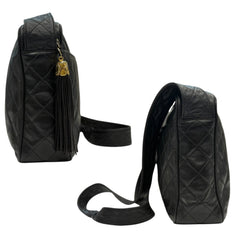 CHANEL Black Quilted Lambskin Large Camera Bag Chanel