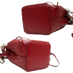 FENDI Red Calfskin Mini Bucket Bag Fendi