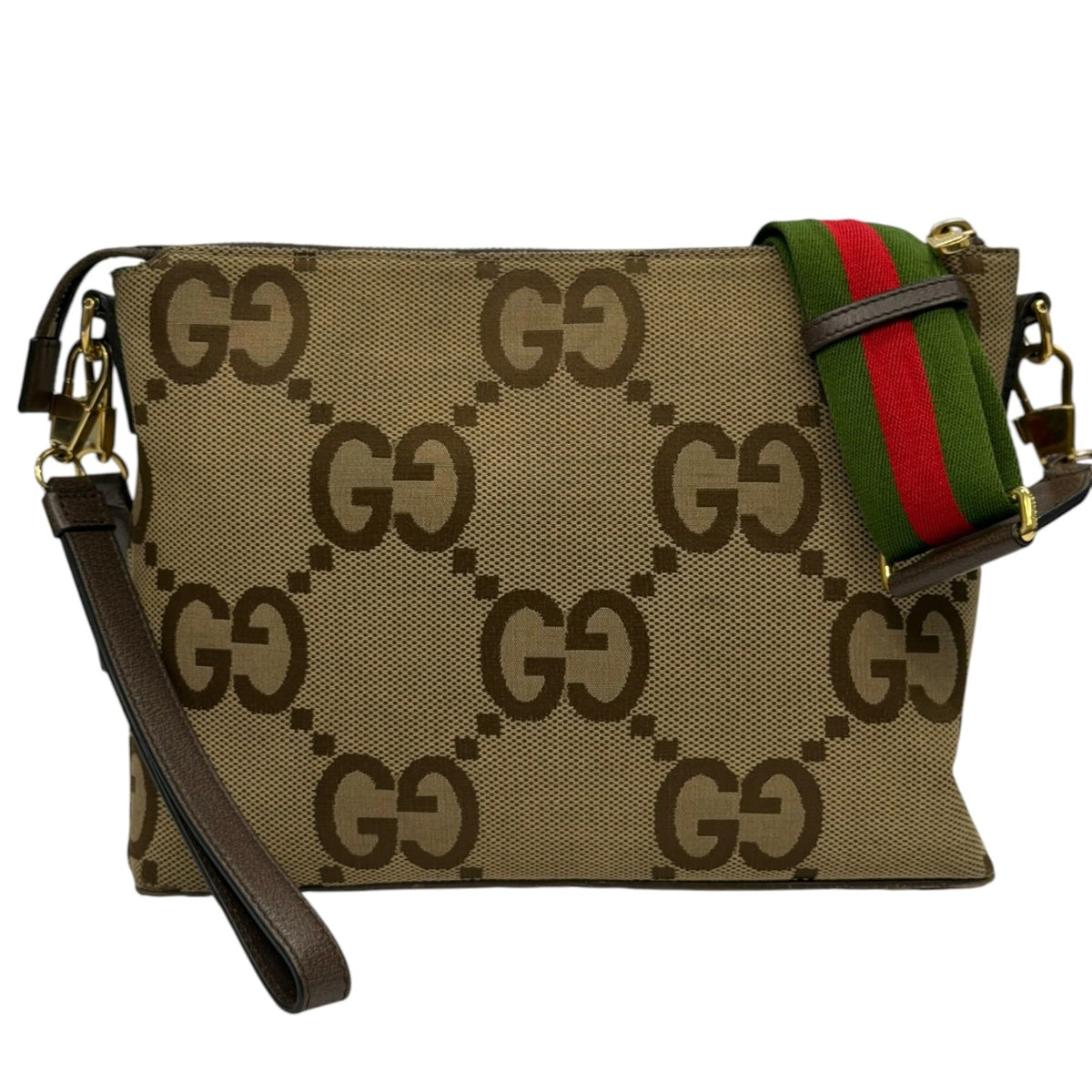GUCCI Brown Large GG Supreme Canvas Crossbody Bag Gucci