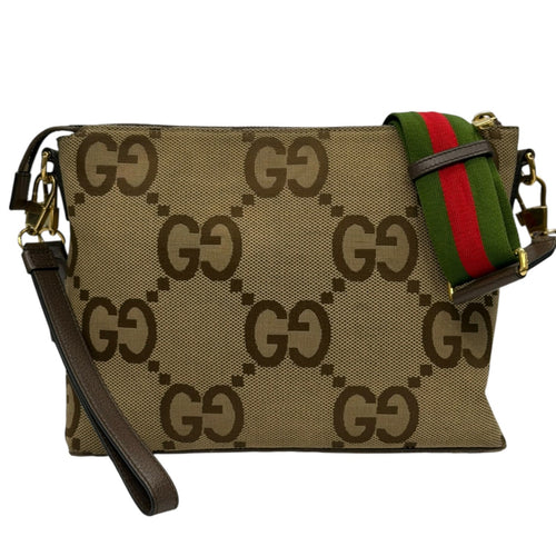 GUCCI Brown Large GG Supreme Canvas Crossbody Bag Gucci