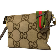 GUCCI Brown Large GG Supreme Canvas Crossbody Bag Gucci