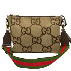GUCCI Brown Large GG Supreme Canvas Crossbody Bag Gucci