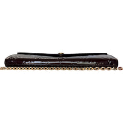 LOUIS VUITTON Aubergine Vernis Sarah Wallet with Chain Louis Vuitton