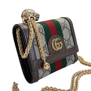 GUCCI Ophidia Compact Wallet with Adjustable Chain Gucci