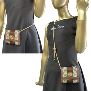 GUCCI Ophidia Compact Wallet with Adjustable Chain Gucci