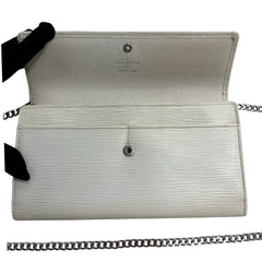 LOUIS VUITTON Ivory Epi Leather Sarah Wallet with Chain Louis Vuitton
