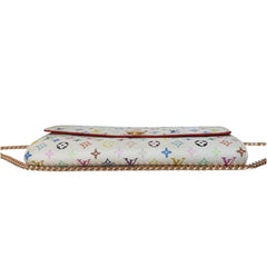 LOUIS VUITTON White Multicolor Monogram Sarah Wallet on Chain Louis Vuitton