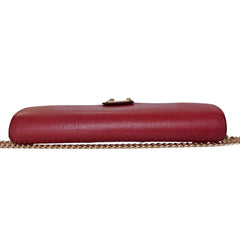 LOUIS VUITTON Red Monogram Portefeuille Pallas Wallet with Chain Louis Vuitton
