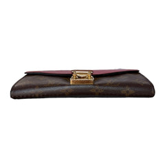 LOUIS VUITTON Red Monogram Portefeuille Pallas Wallet with Chain Louis Vuitton