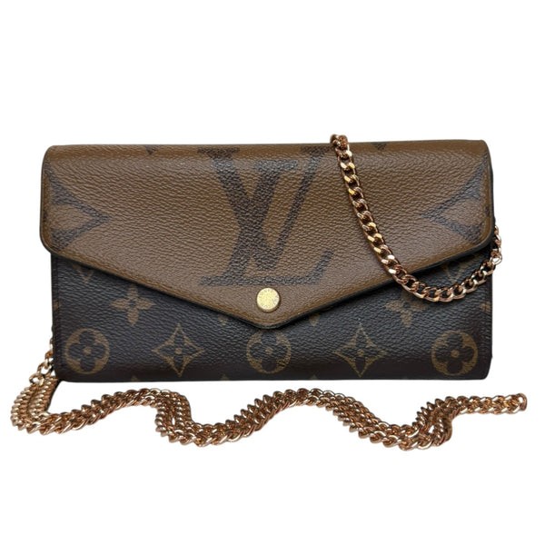 LOUIS VUITTON Reverse Monogram Sarah Wallet with added Chain Louis Vuitton