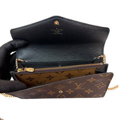 LOUIS VUITTON Reverse Monogram Sarah Wallet with added Chain Louis Vuitton