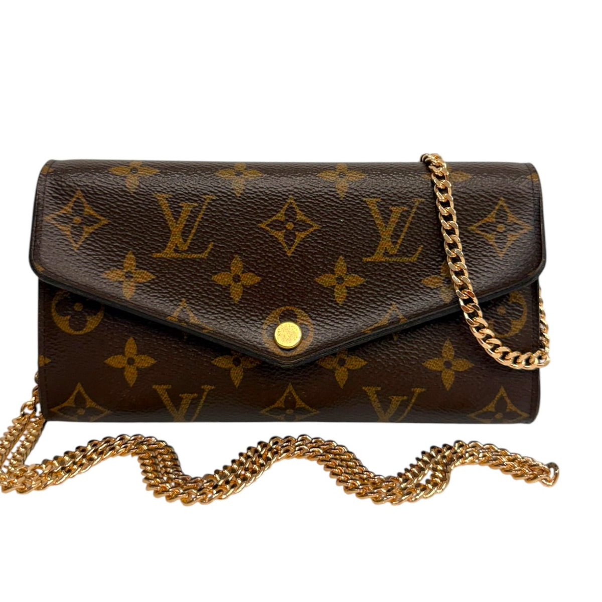 LOUIS VUITTON Monogram Sarah Wallet with Chain Louis Vuitton