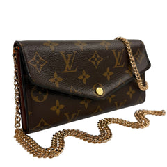 LOUIS VUITTON Monogram Sarah Wallet with Chain Louis Vuitton