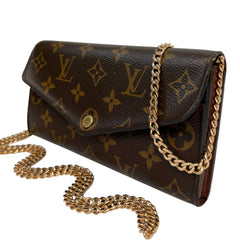 LOUIS VUITTON Monogram Sarah Wallet with Chain Louis Vuitton